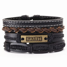 Load image into Gallery viewer, Faith Leather Fashion Bracelet
