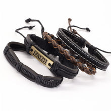 Load image into Gallery viewer, Faith Leather Fashion Bracelet
