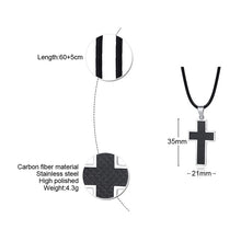Load image into Gallery viewer, Carbon Fiber Stainless Steel Rope Necklace
