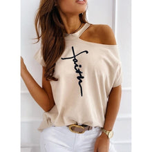 Load image into Gallery viewer, Faith Open Shoulder Spring Fashion Top
