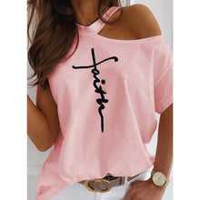 Load image into Gallery viewer, Faith Open Shoulder Spring Fashion Top
