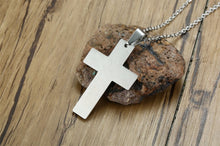 Load image into Gallery viewer, Our Father Stainless Steel Raised Cross Chain

