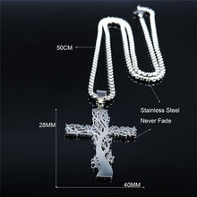 Load image into Gallery viewer, Tree of Life Cross Stainless Steel Chain Necklace
