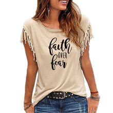 Load image into Gallery viewer, Faith Over Fear Cowgirl T-Shirt
