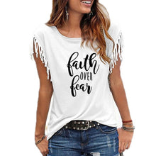 Load image into Gallery viewer, Faith Over Fear Cowgirl T-Shirt
