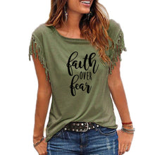 Load image into Gallery viewer, Faith Over Fear Cowgirl T-Shirt
