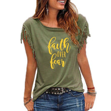 Load image into Gallery viewer, Faith Over Fear Cowgirl T-Shirt
