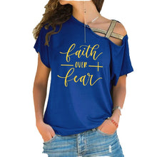 Load image into Gallery viewer, Faith Over Fear Off-Shoulder Fashion Top
