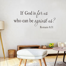 Load image into Gallery viewer, If God is For Us Romans 8:31 Wall Vinyl
