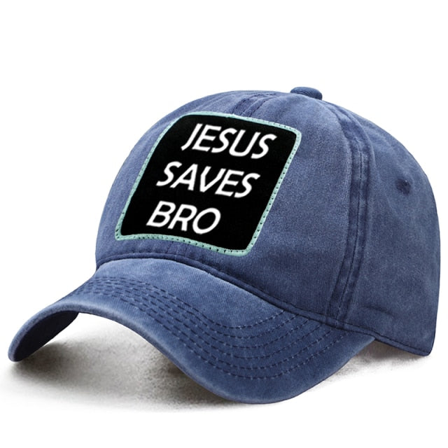 Jesus Saves Denim Cap