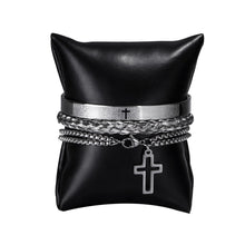 Load image into Gallery viewer, Padre Nuestro (Our Father) Stainless Steel Bracelet Set

