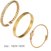 Load image into Gallery viewer, Padre Nuestro (Our Father) Stainless Steel Bracelet Set

