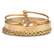 Load image into Gallery viewer, Padre Nuestro (Our Father) Stainless Steel Bracelet Set
