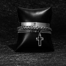 Load image into Gallery viewer, Padre Nuestro (Our Father) Stainless Steel Bracelet Set
