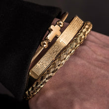 Load image into Gallery viewer, Padre Nuestro (Our Father) Stainless Steel Bracelet Set
