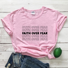 Load image into Gallery viewer, Faith Over Fear Thank You Come Again Tshirt
