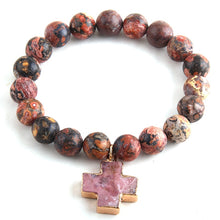 Load image into Gallery viewer, Unicorn Stone Cross Fashion Bracelet
