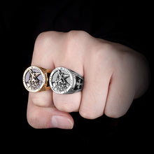 Load image into Gallery viewer, Saint Michael Protect Us Stainless Ring

