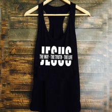 Load image into Gallery viewer, Jesus, Way, Truth, Life Tank Top
