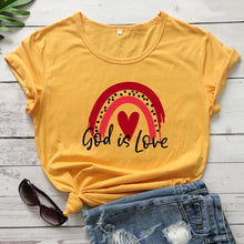 Load image into Gallery viewer, God is Love Rainbow Covenant Tshirt
