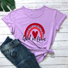 Load image into Gallery viewer, God is Love Rainbow Covenant Tshirt
