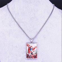 Load image into Gallery viewer, Saint Michael Storybook Stainless Steel Chain Necklace
