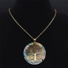Load image into Gallery viewer, 14K Gold Plated Stainless Steel Fruit of Truth of the Tree of Life Necklace
