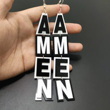 Load image into Gallery viewer, Amen, And So It Is Bold After-Prayer Earrings
