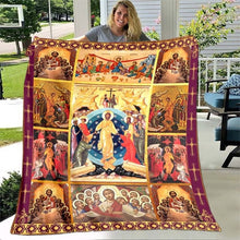 Load image into Gallery viewer, Blessed Plush Fleece Comfort Throw Blanket
