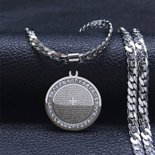 Load image into Gallery viewer, Stainless 14K Plated Padre Nuestro Prayer Choker
