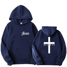 Load image into Gallery viewer, Believe in Jesus Men&#39;s Hoodie
