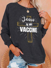Load image into Gallery viewer, Jesus Is My Source Wide Collar Sweatshirt

