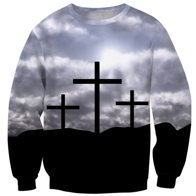Three Cross Men's Sweatshirt