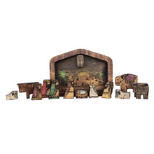 Load image into Gallery viewer, Coffee Table Top Wood Nativity Set
